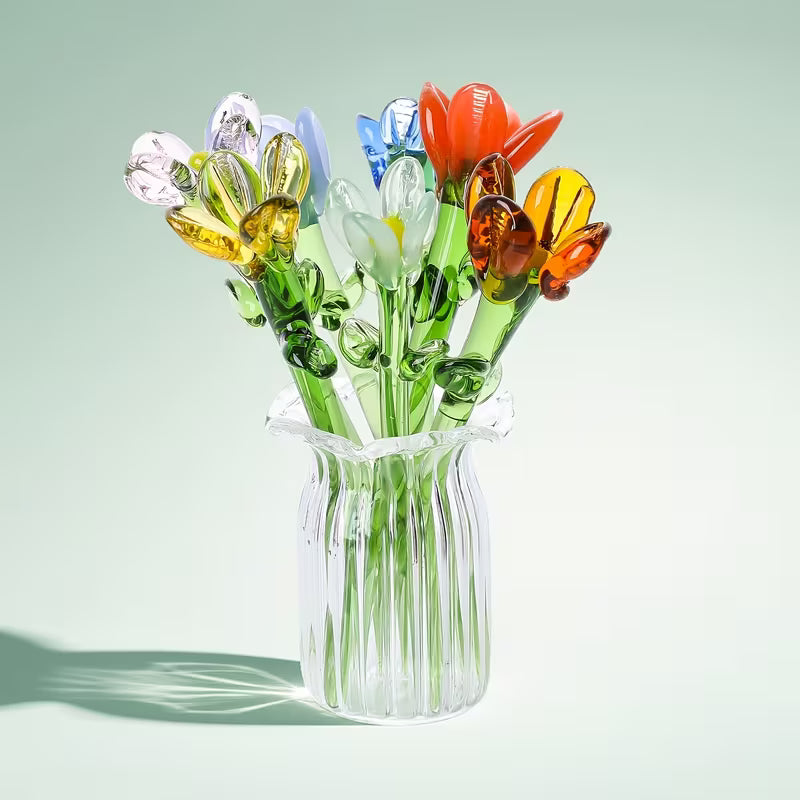 Set de 7 Mini Flores de cristal Atrapaluz