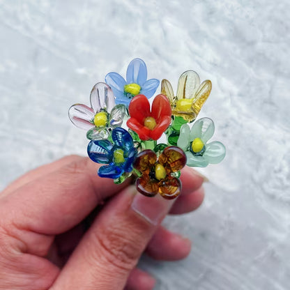 Set de 7 Mini Flores de cristal Atrapaluz