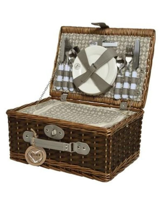 Cesta de Picnic Artesanal - 40x28x20 cm