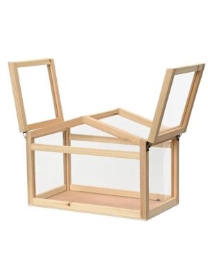 Invernadero de Madera Decorativo - 39x21x28 cm