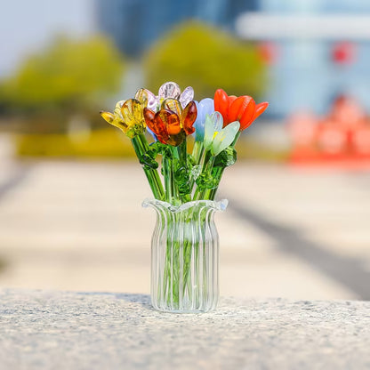 Set de 7 Mini Flores de cristal Atrapaluz