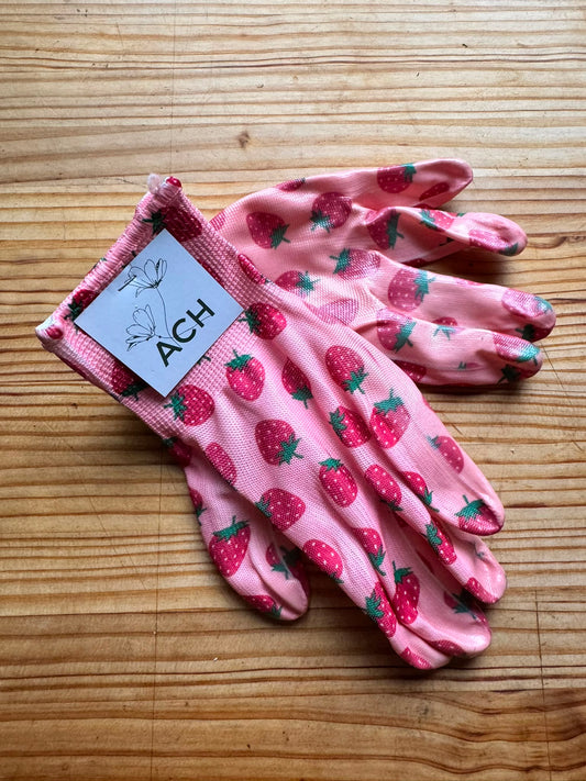 GUANTES DE JARDINERIA ESTAMPADO FRESAS