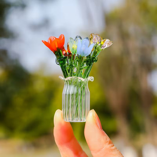 Set de 7 Mini Flores de cristal Atrapaluz